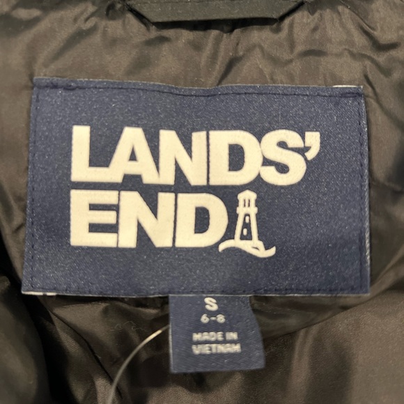 Two Lands End Down Puffer Vests in Black and Deep Sea Navy - Picture 1 of 9